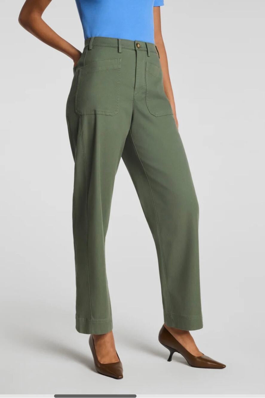 SPANXsupersmooth Stretch Twill Utility Barrel Leg Pant with Patch Pockets